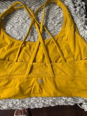 lululemon athletica Strappy Sports Bra in Mustard